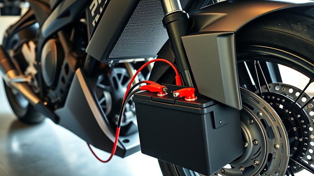 charging motorcycle battery with a charger
