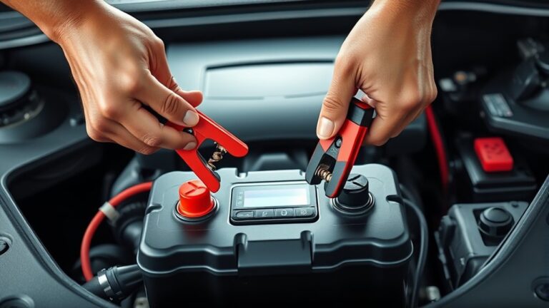 connecting a car battery charger