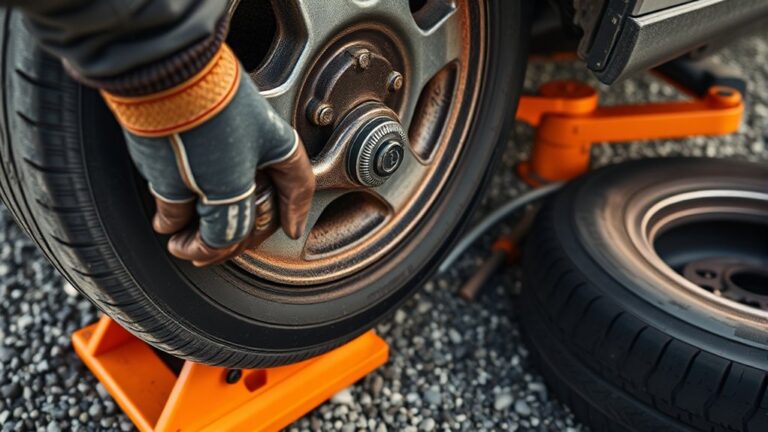 fixing a flat tire steps