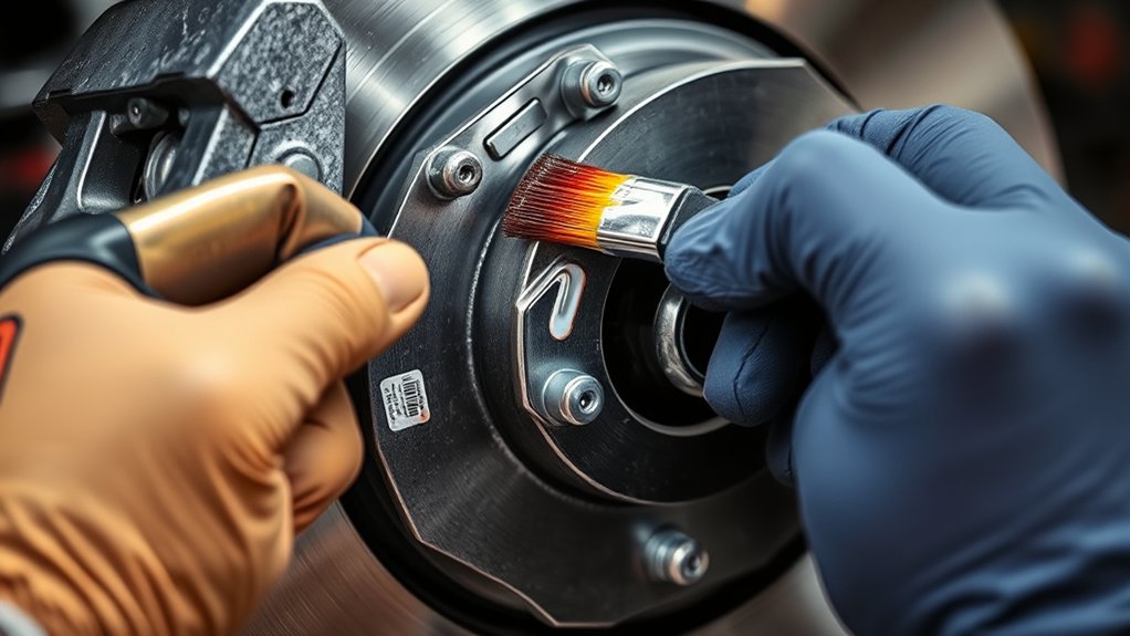 grease location on brake pads