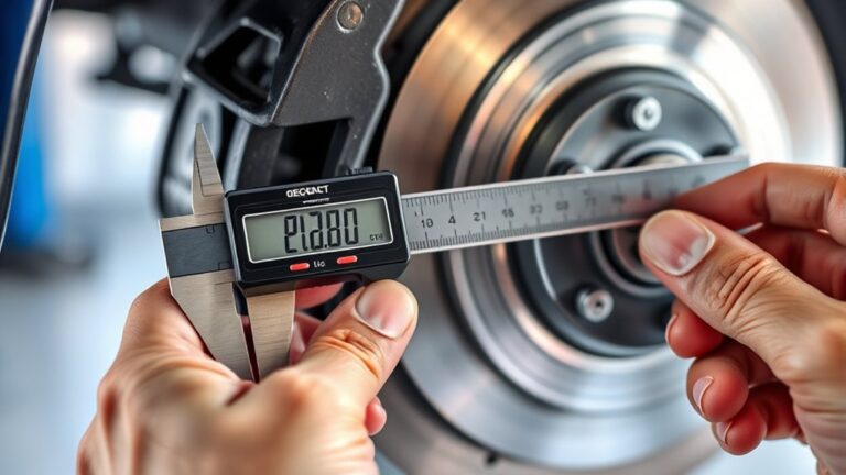 measuring brake pad thickness precisely