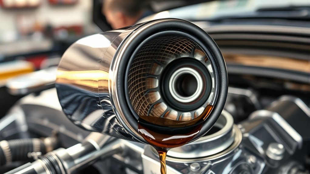 oil filter cleans engine oil