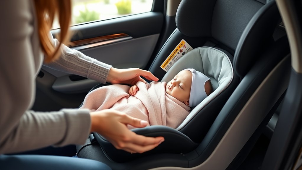 removing newborn insert from car seat