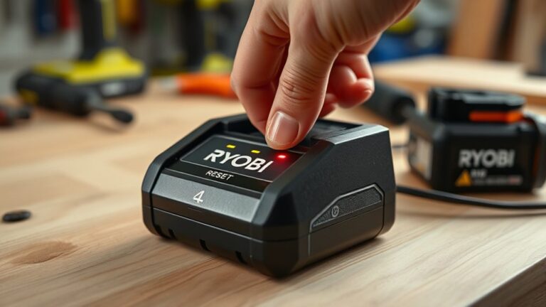 reset ryobi battery charger procedure