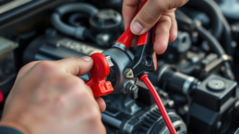 testing a car starter with jumper cables