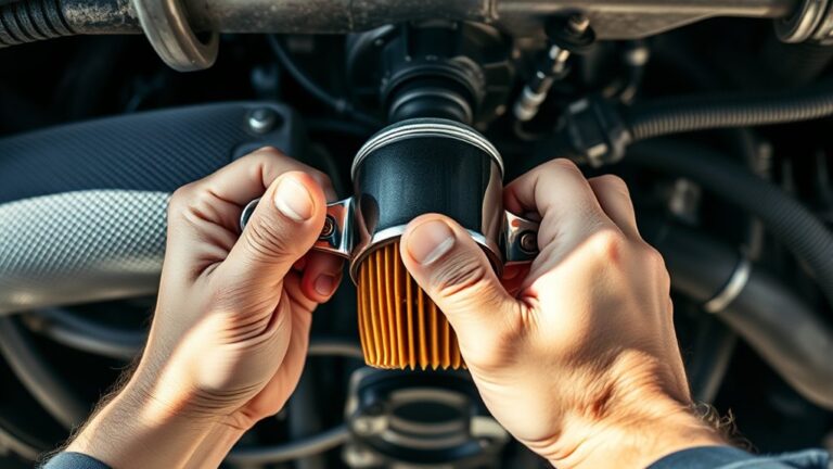 tighten oil filter securely