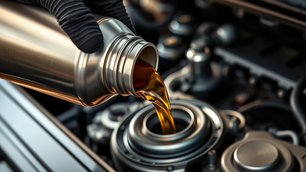 adding oil to hot engine allowed