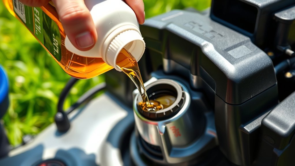 can you use car oil in mower