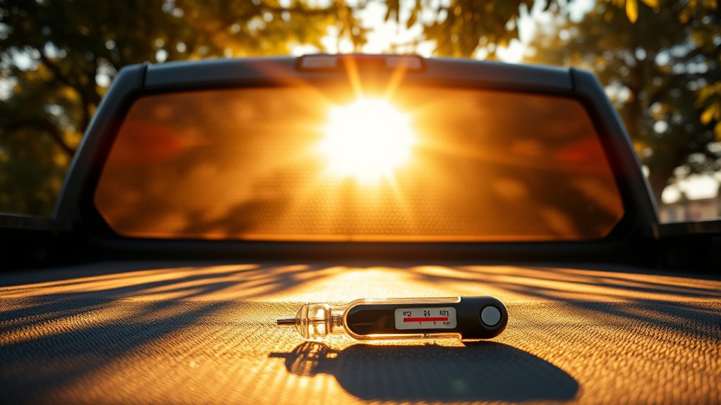 how hot under tonneau cover