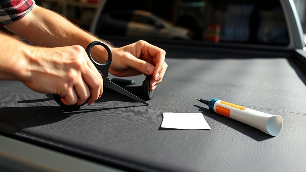 how to repair tonneau cover