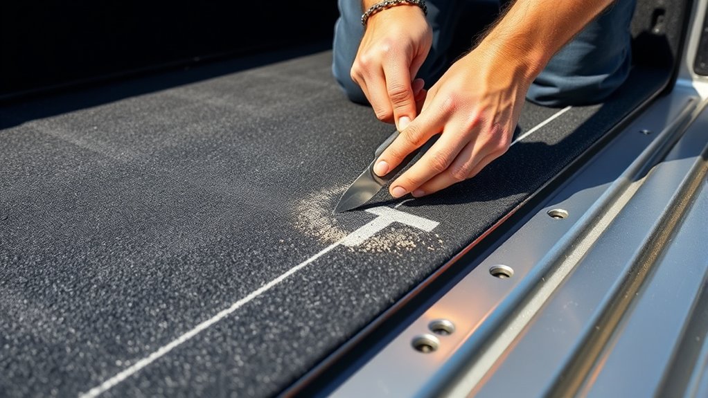 how to trim bed liner