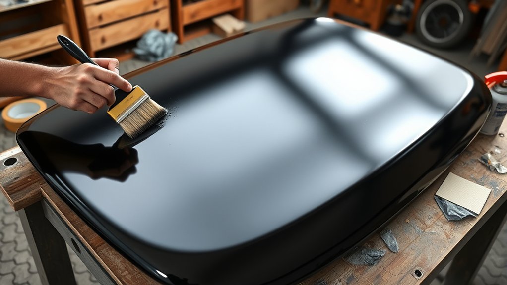 painting a fiberglass tonneau cover