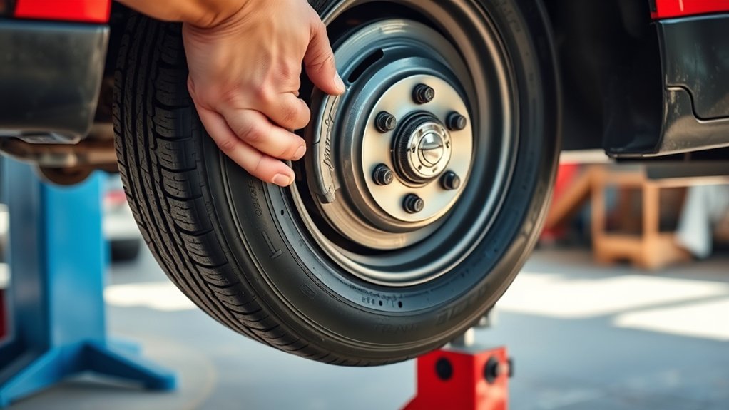 signs of failing wheel bearing present