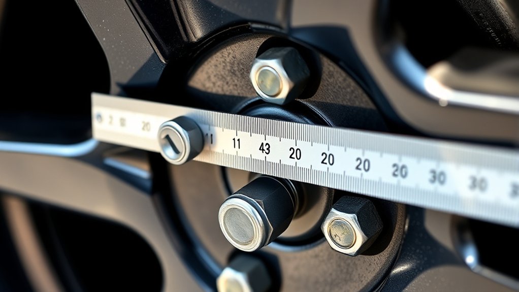 wheel bolt pattern measurement method